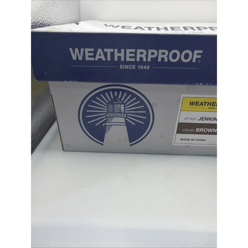 Weatherproof Jenkins Snow Boots Men's Brown Lace Up Lightweight Comfort Size 8.